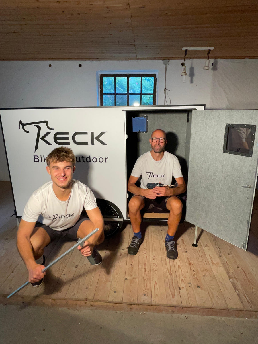 Selbstgebauter FahrradWohnWagen aus dem DIY Bauvorschlag von Keck-Bike&Outdoor